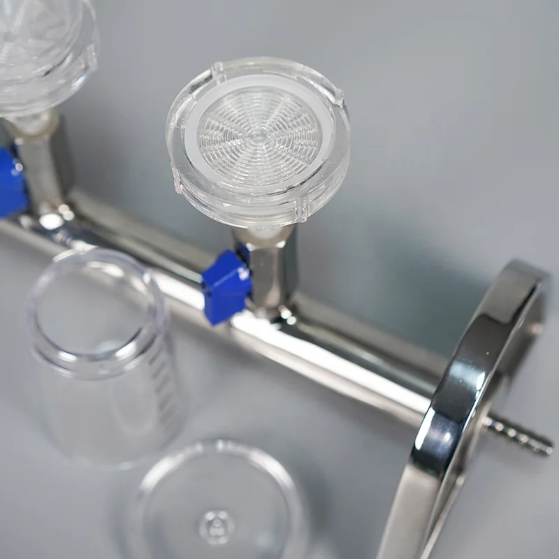 Multi Medical Use 6 Branch Plastic Funnel Manifolds Vacuum Filtration