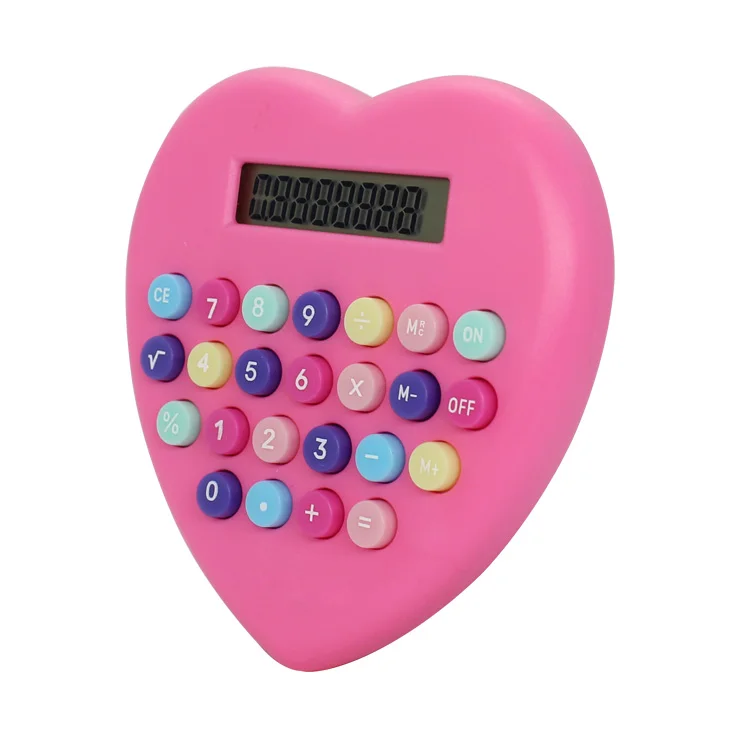 Brindes Promocionais Para Crianças Da Forma Do Coração Colorido 8 Teclado Eletrônico Digital Calculadora De Bolso - Buy Calculadora Digital, Calculadora Da Forma Do Coração,Brindes Promocionais Calculadora Product on Alibaba.com