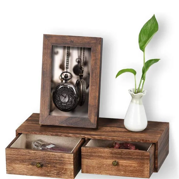 floating shelf with drawers