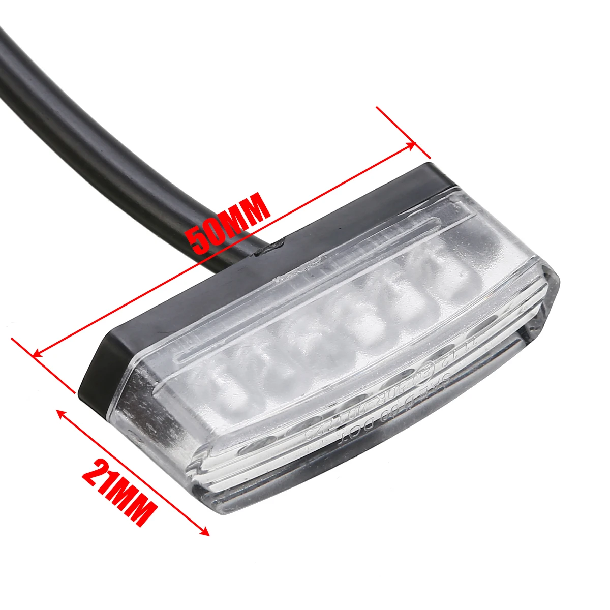Mini LED Rear Light Universal Clear Glass With Number Plate Light for Motorcycle
