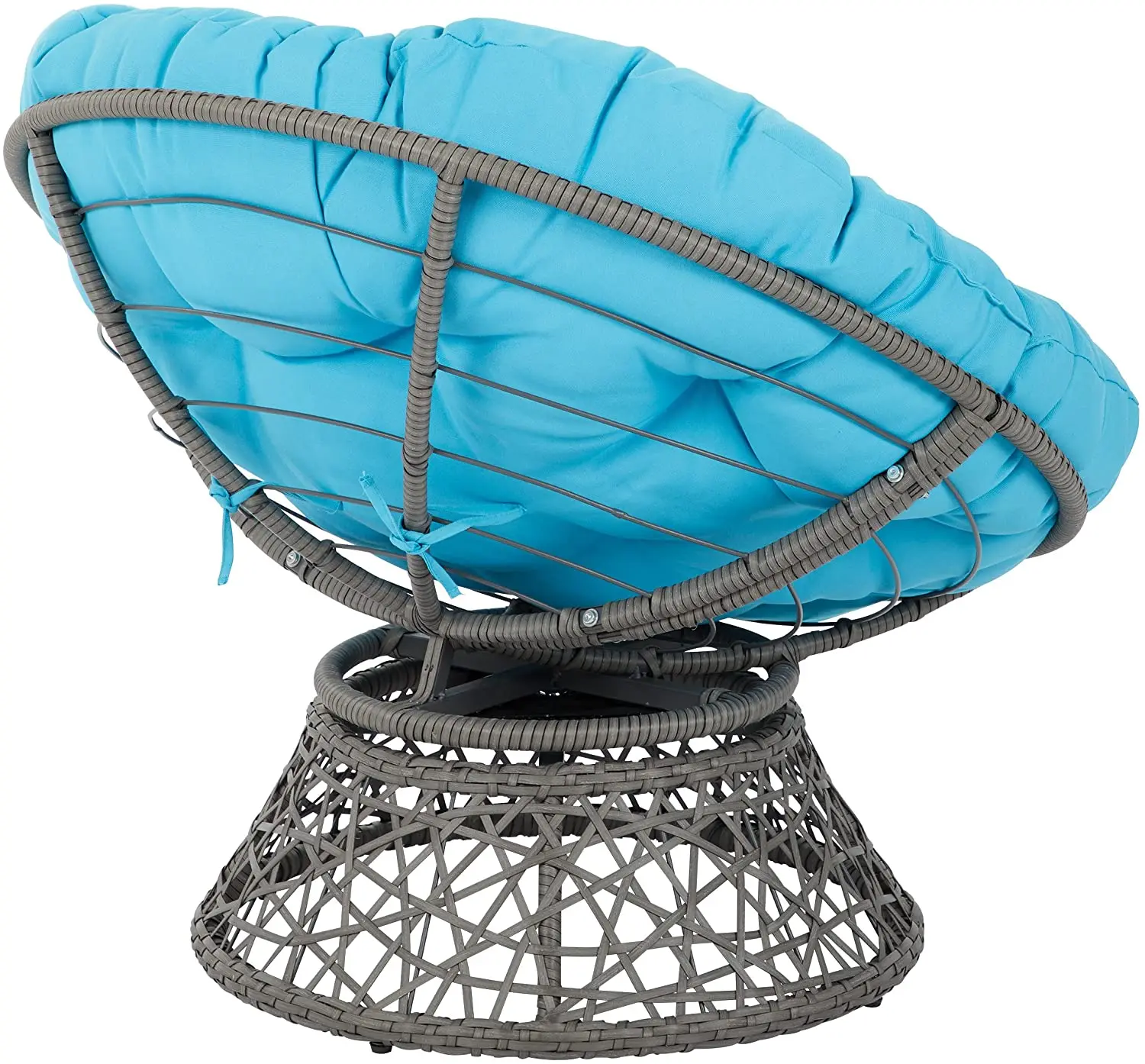 Modern Outdoor Patio Balcony Wicker Rattan Papasan Chair with Cushion ...