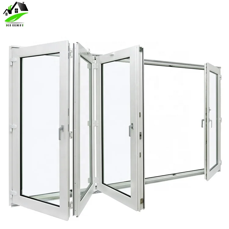 Residential Exterior Upvc Pvc Folding Glass Door Bifold Doors