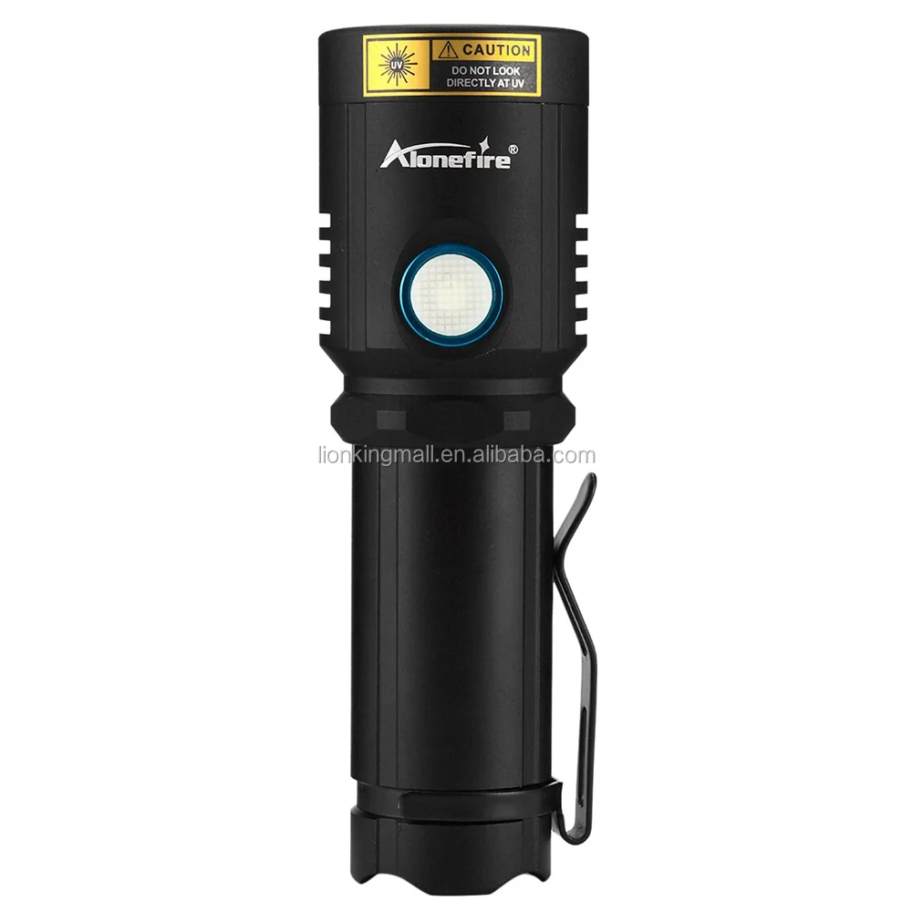 Alonefire X901 365nm10W強力なUV懐中電灯紫外線USB充電式トーチ