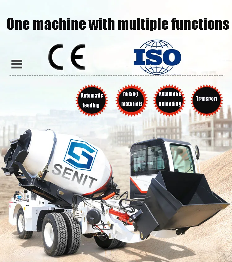 self loading concrete mixer
