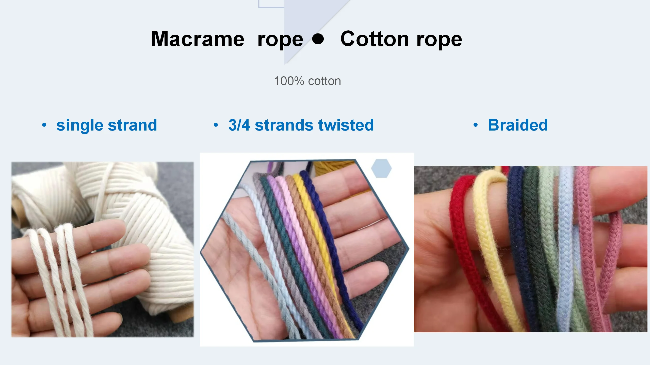 Handmade Diy 6mm Environmentally Friendly And Safe Twisted Cotton Rope ...