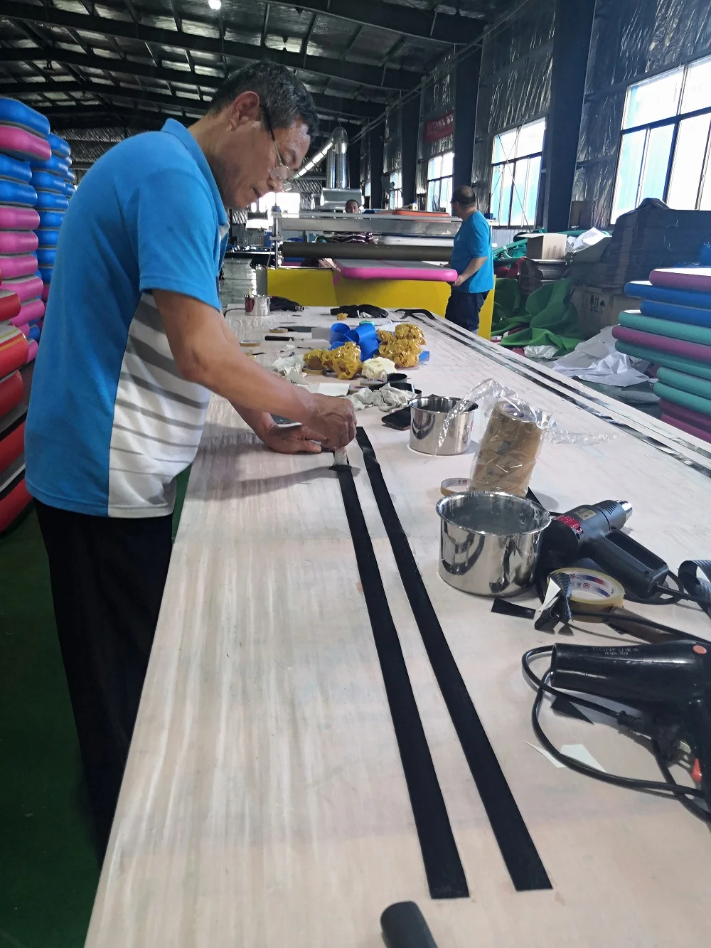 Wholesale Gymnastics Equipment Square Inflatable Air Tumble Track