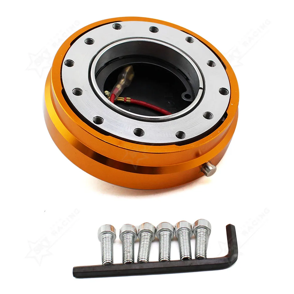 Universal Thin Version 6 Hole Steering Wheel Quick Release Snap Off Hub