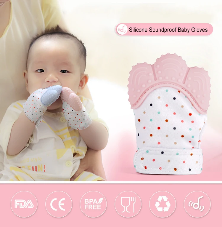 silicone teething mittens for baby