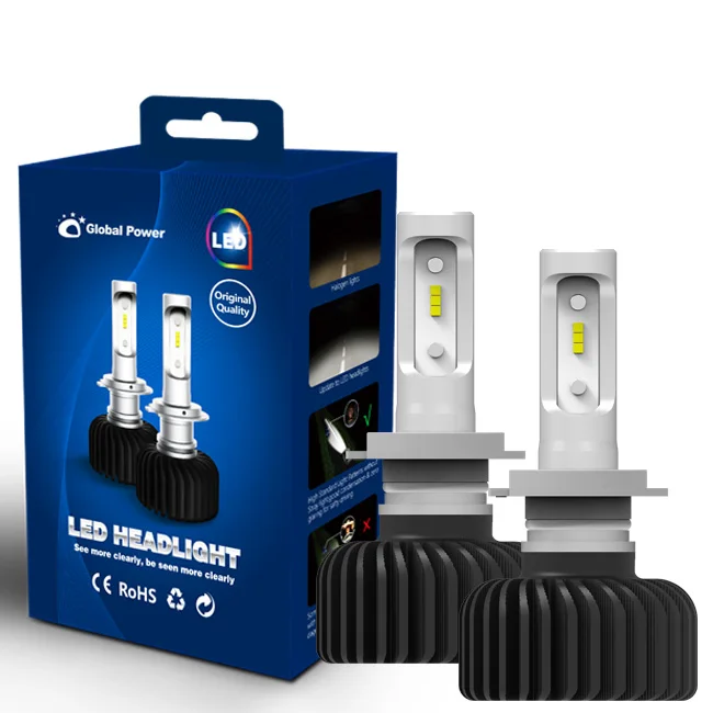 best seller no fan csp chip C318 Light Auto Automotive bulb H7 Car Led Headlight