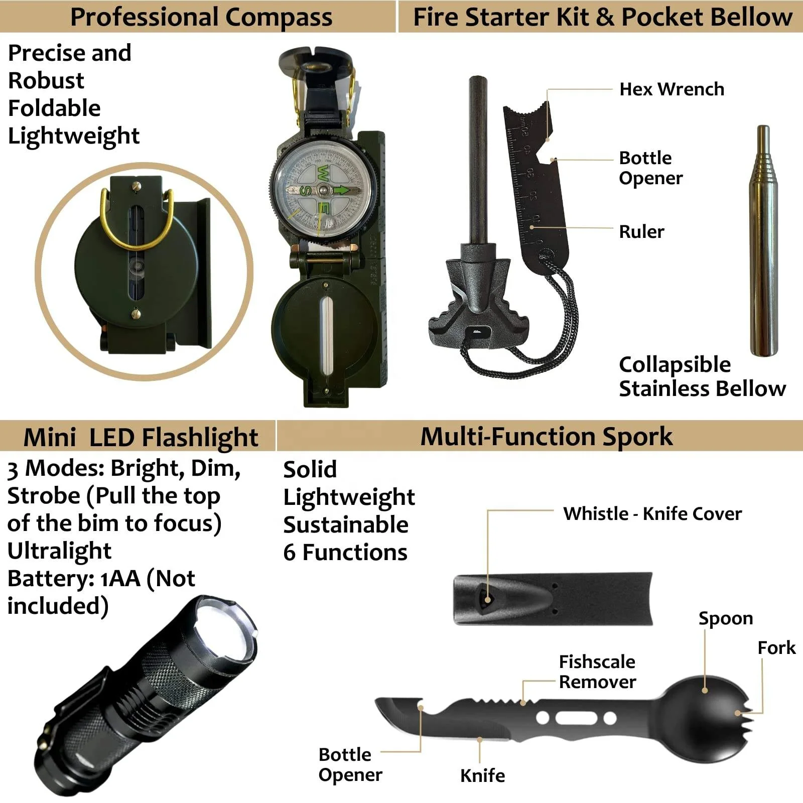 SOS Tactical Bug Out Bag - Outdoor Emergency First Aid Kit