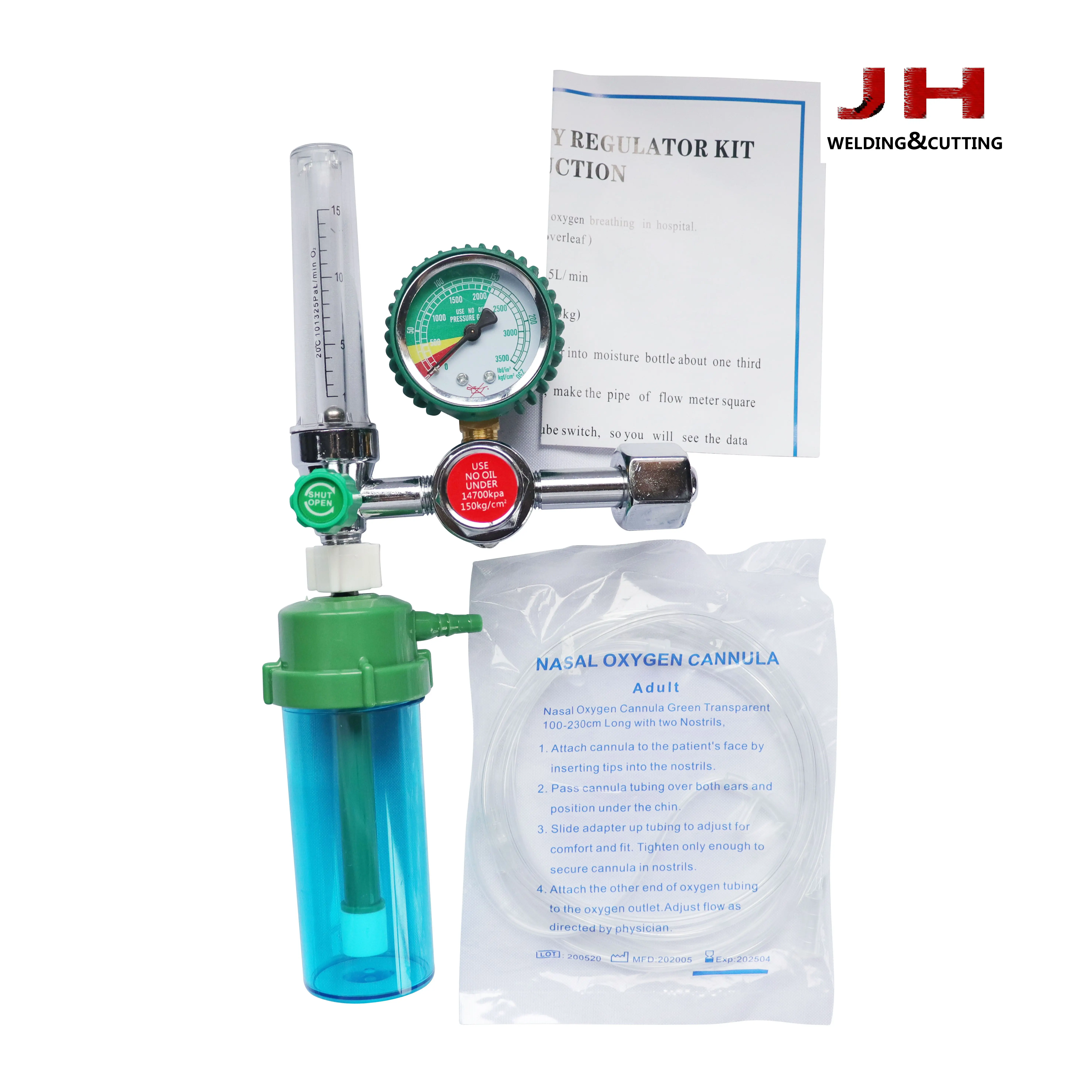Safety Medical Oxygen Regulator With Instrument Sleeve Oxygen Flow ...