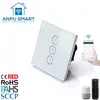 ANPU Eu/Uk/Us 1/2/3 Gang Tuya Touch Light Smart Switch Wifi Wall Switch With Alexa Google with CE ROHS