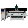 4 6 8 10 spindle 4 axis multi head woodworking cnc router cnc wood with Powermill software