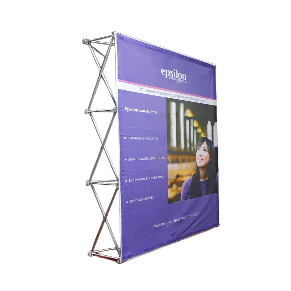 Wholesale Promotion Portable Backdrop Custom Fabric Aluminum Display Stand 20ft Pop Up Backdrop