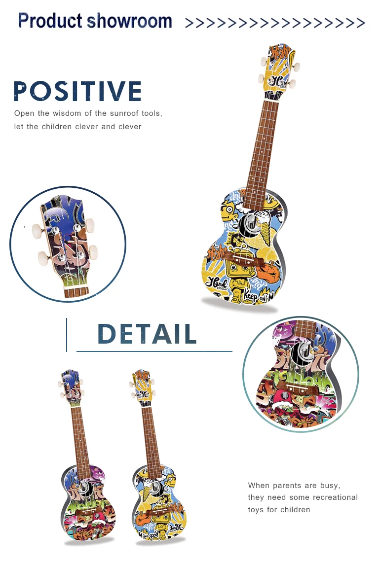Chengji Musical instrument children plastic DIY colorful learning popular toy ukulele