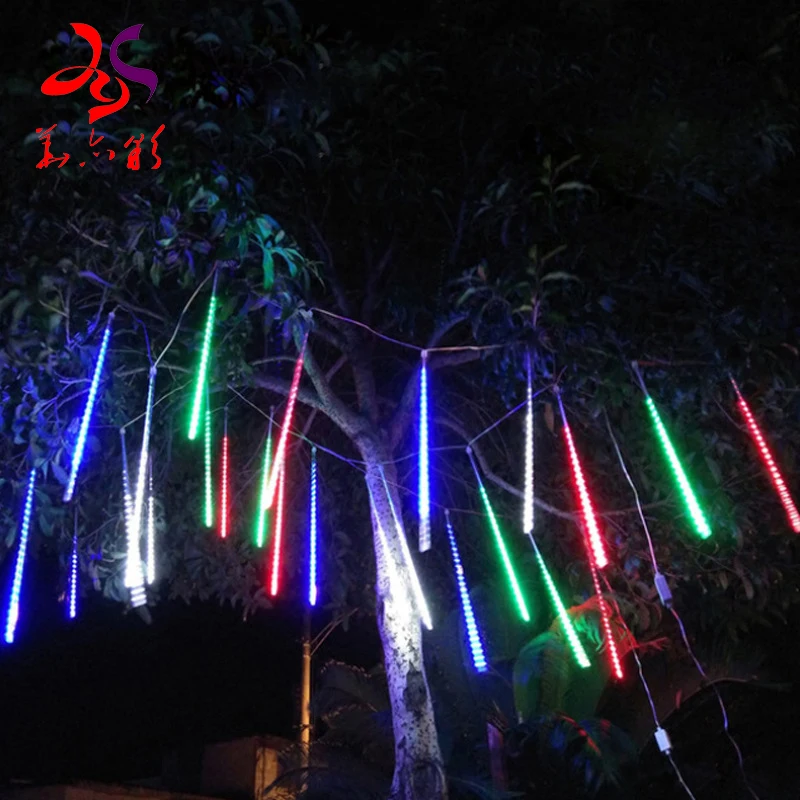 2021 colorful outdoor led christmas meteor shower light