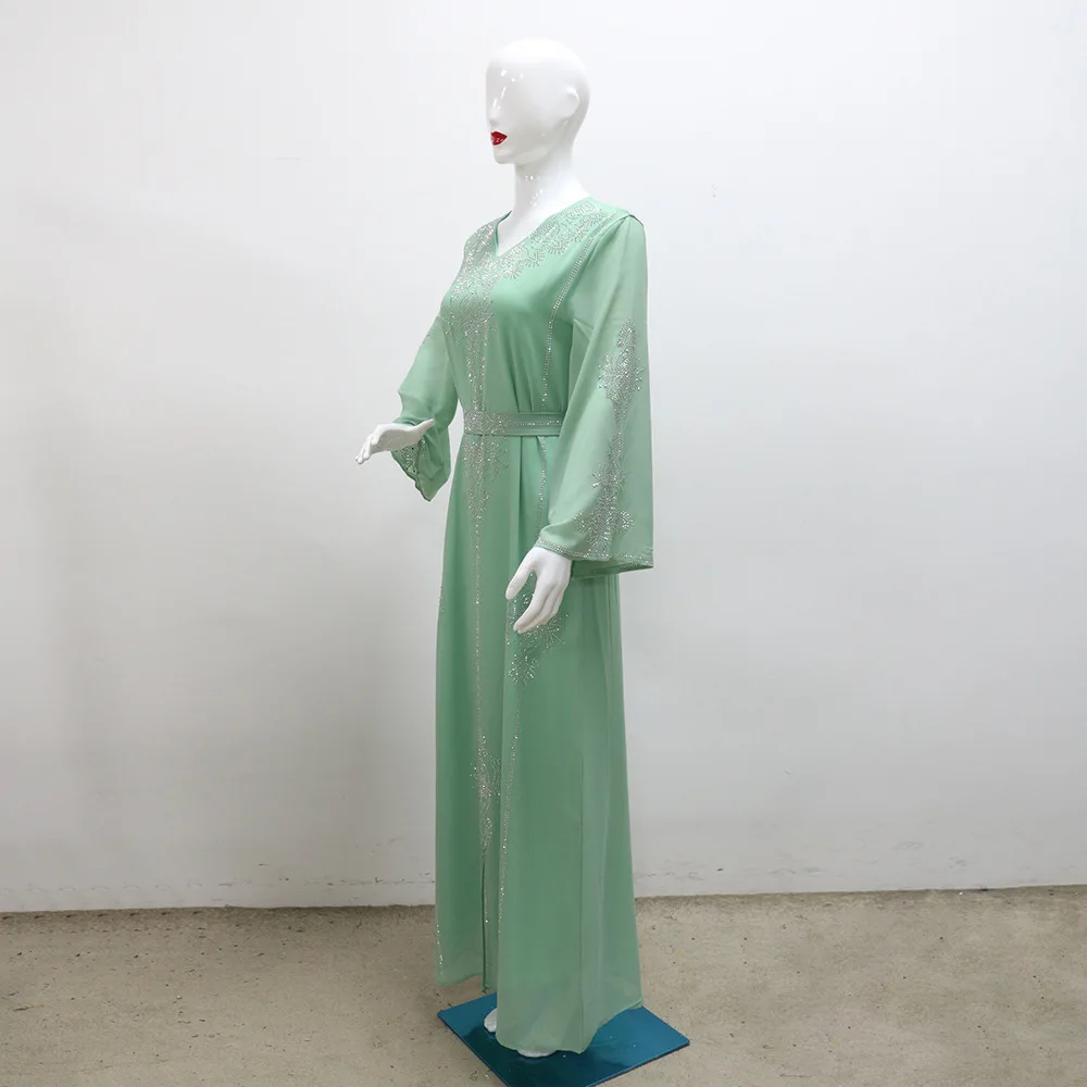 Abaya Dubaï 2026 de Luxe en Mousseline – Caftan de Soirée Modeste – Grossiste Grossiste Turquie