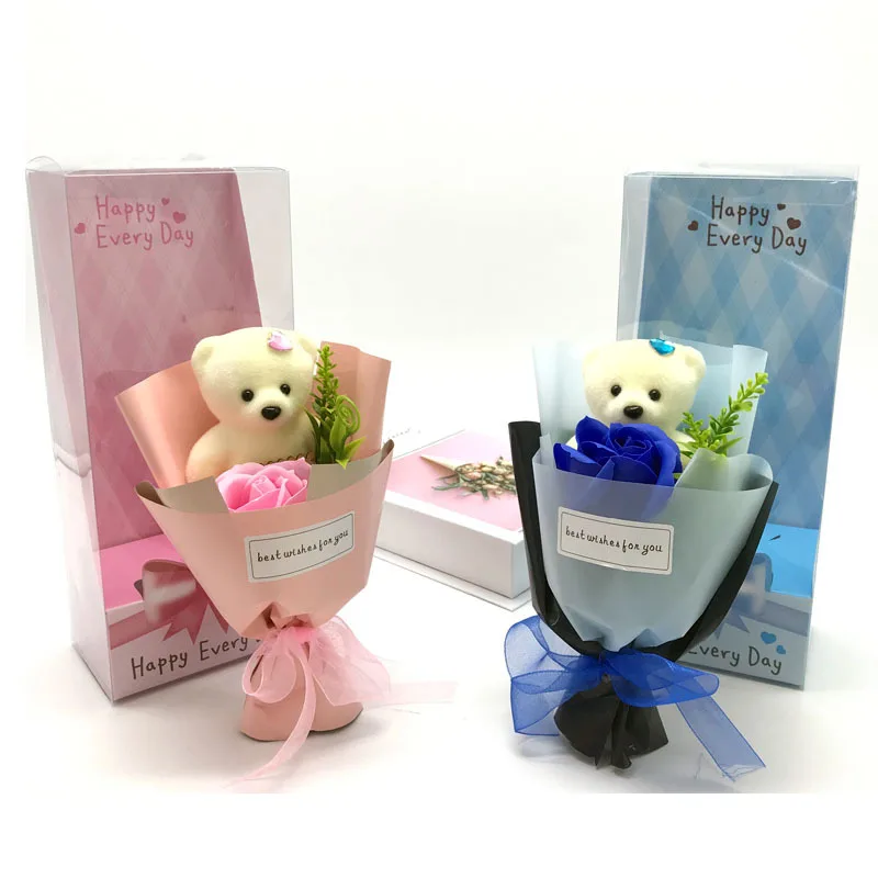 rose bear gift box wholesale