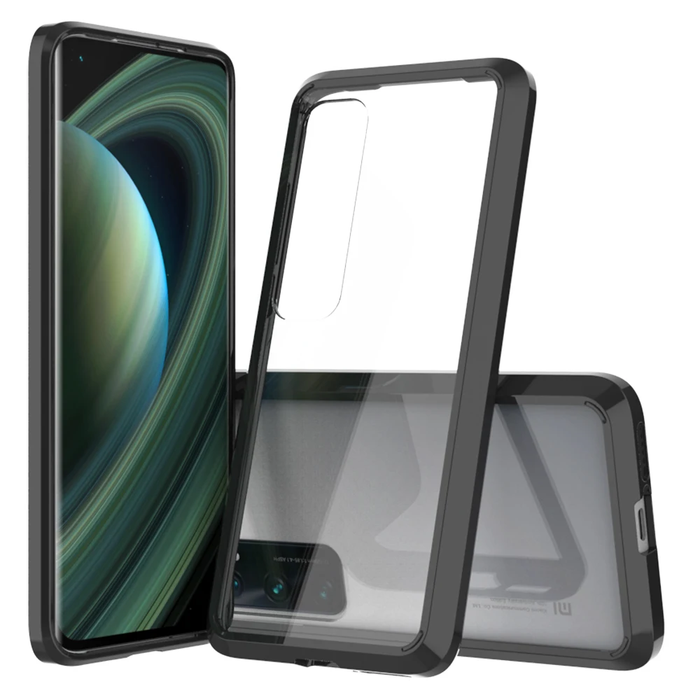 小米米10 ultra cover的免费样品批发透明tpu pc混合保险杠盒