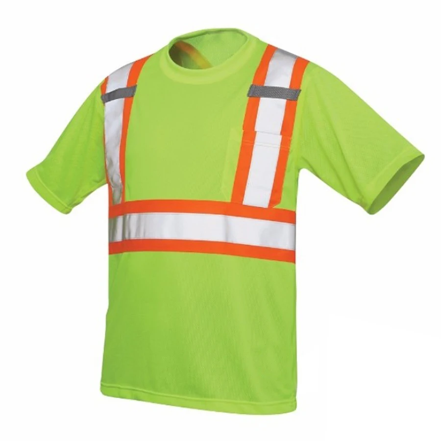Custom High Visibility Reflective Safety T Shirt With Short Sleeves For