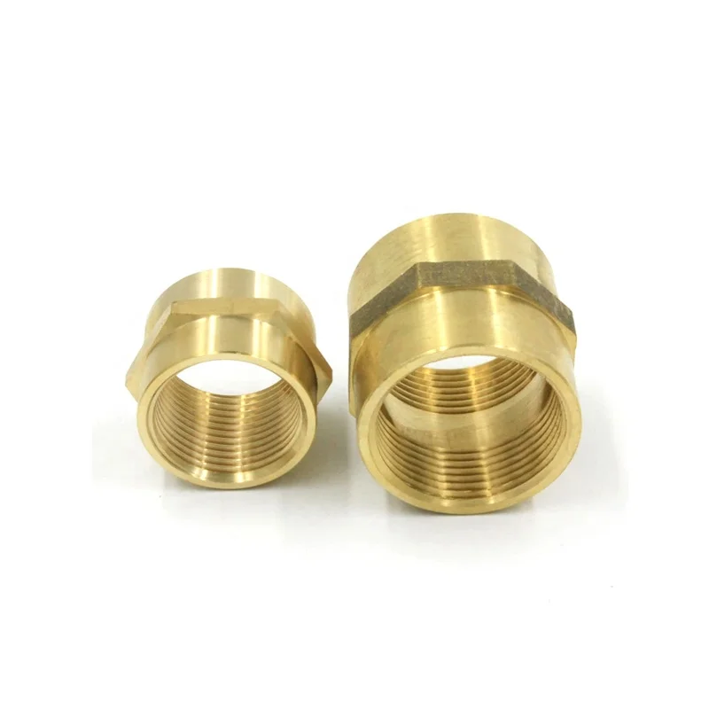 Brass Coupling Hex Nipple Adaptor Socket Bushing Plumbing Pipe Fitting