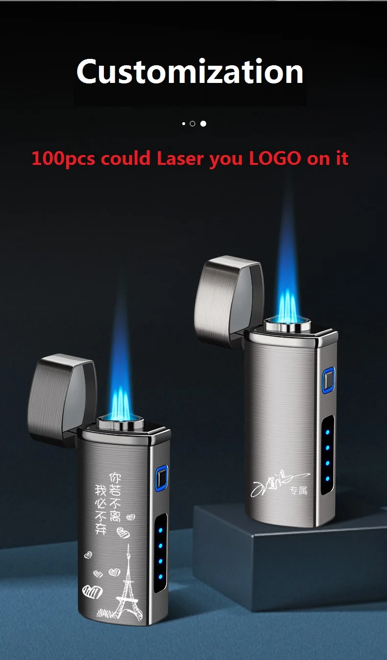 Three Flame Torch Lighter For Cigar & Cigarette & Candle & Bbq,Jet Gas