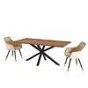 Aristocratic Style Dining Table Square Outdoor Furniture With Fire High Quality