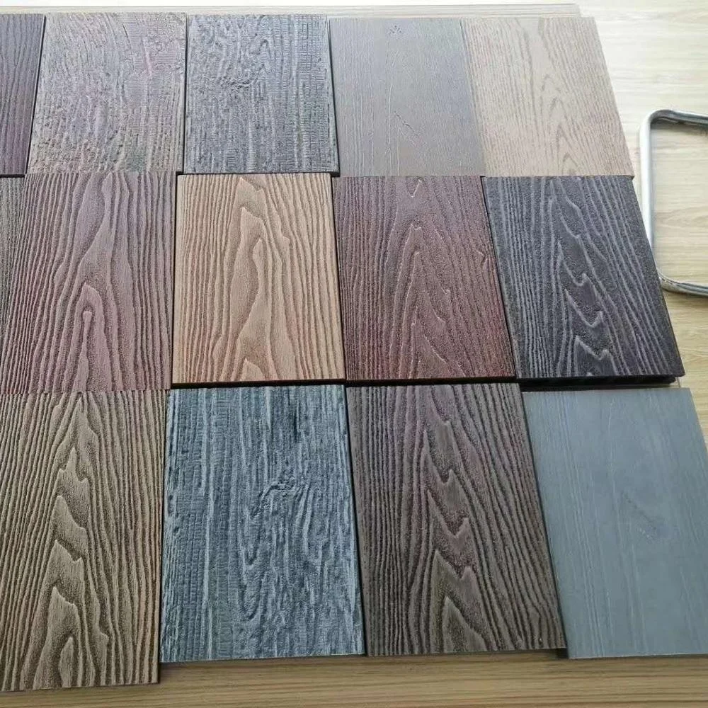 Parquet deck flooring 3d embossed  multi/mixed color plank 150 * 25 wood plastic composite plank waterproof board
