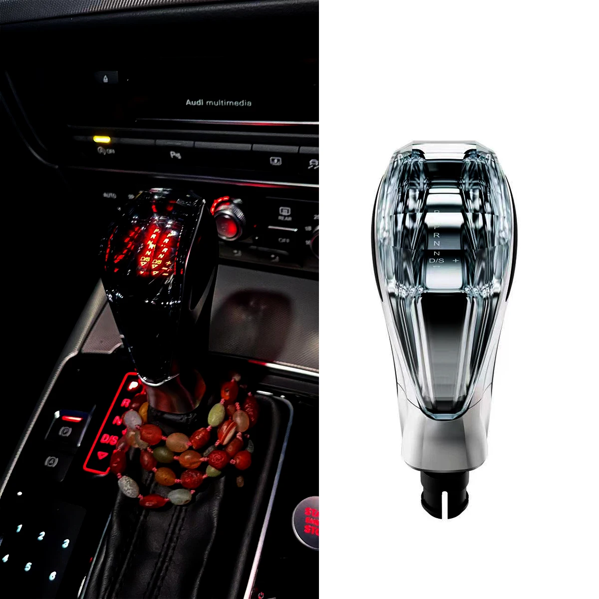 Crystal Shift Knob Touch Activated Led Light Illuminated Gear Shift Knob For Old Audi A4l/a5/a6l