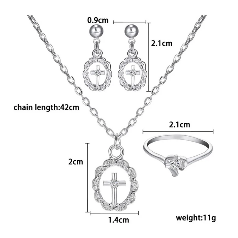 product-BEYALY-Christian Cross Design Wholesale Titanium Jewelry Set 2020-img