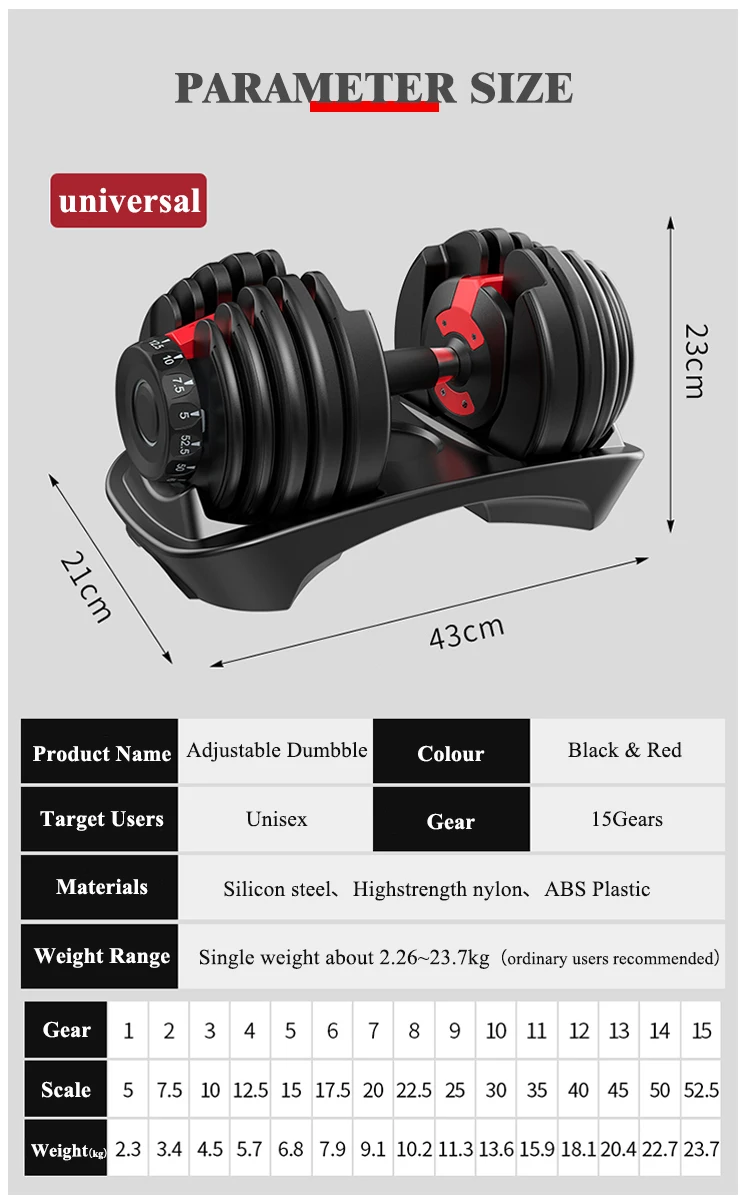 Wholesale competitive price adjustable dumbbell set for bodybuilding sports equipment