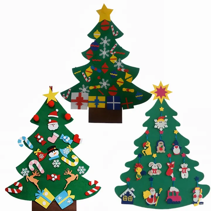Adornos De Navidad Diy,Árbol De Navidad De Fieltro Para Niños,2020 - Buy  Fieltro Árbol De Navidad Decoraciones Product on 