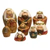 Custom Holy Family Resin Nativity Scene Russian Nesting Dolls, Religious Christmas Decoration Nativity Set`