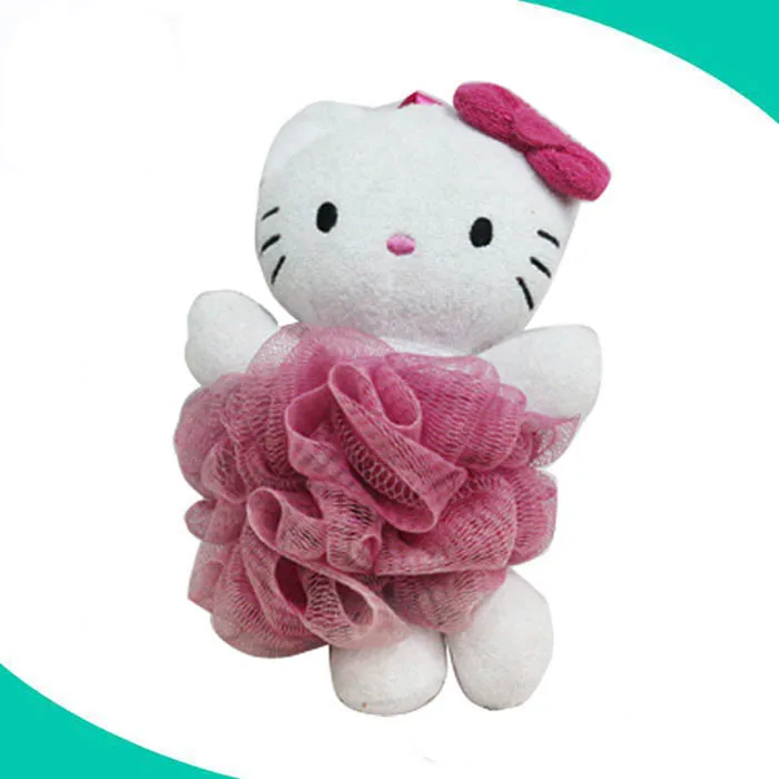 Soft Elephant Head Bath Mesh Sponge Shower Ball Baby Bath Sponge With