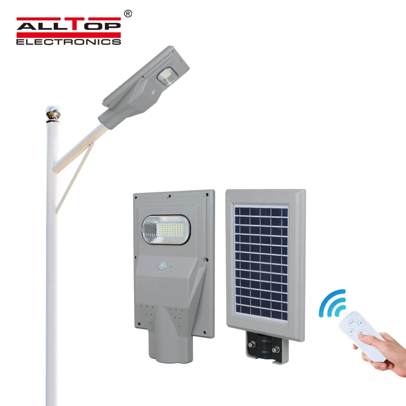 ALLTOP CE RoHS Manufacturer good quality hot sell abs 30 60 90 120 150 w solar all in one led streetlight