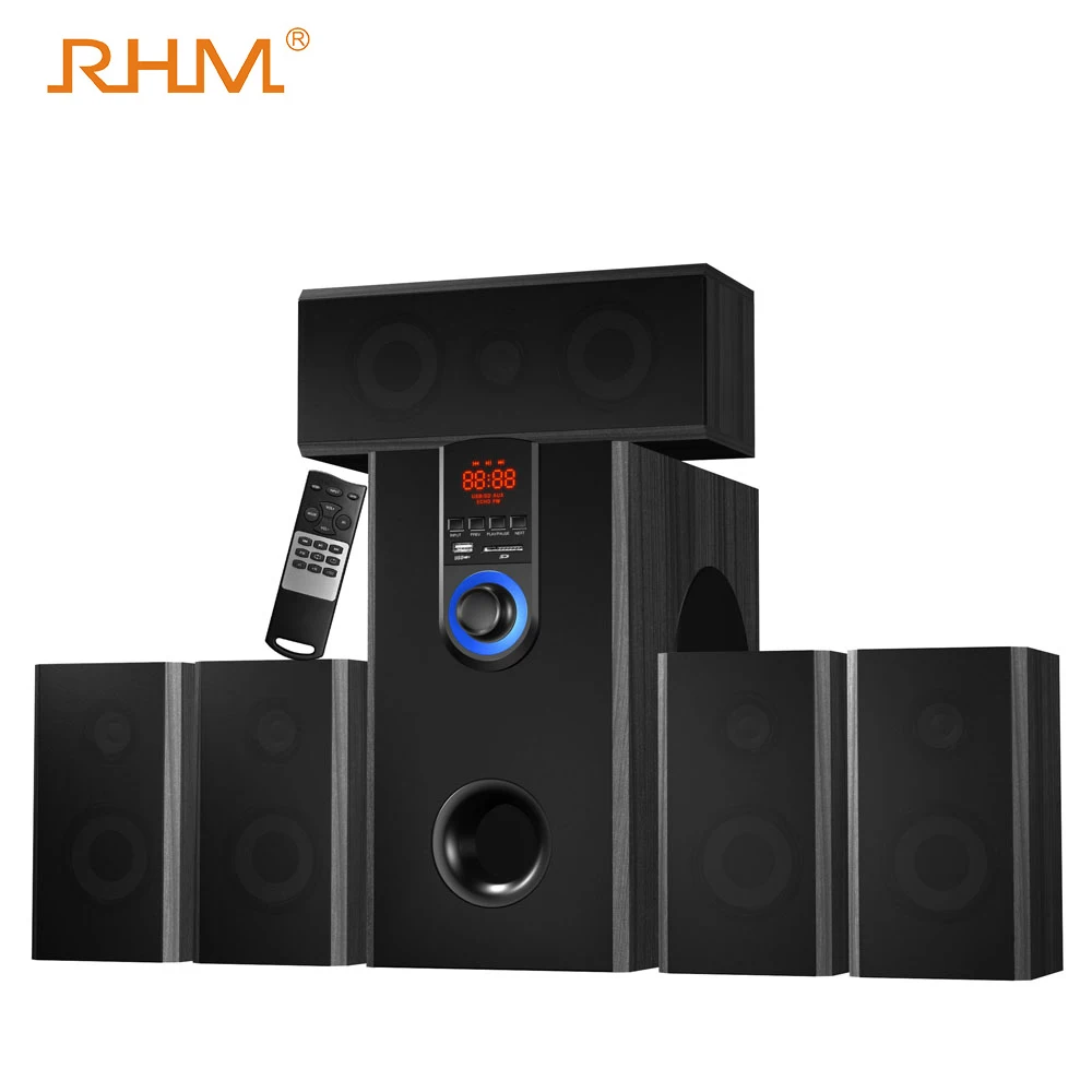 Rhm High Power Super Bass Speaker Home Theatre Speaker System With Bt