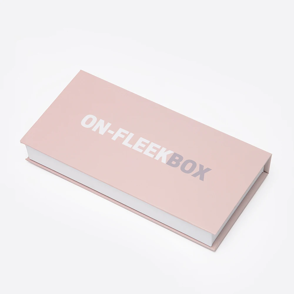 Custom Matte Pink Printed Logo Luxury Book Shaped Paper Flap Rigid Packaging Magnetic Closure Gift Boxes For False Eyelashes