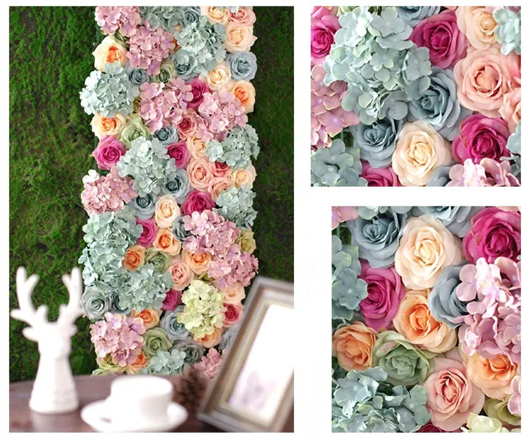 A482 Artificial Large Backdrop Luxury Fabric Fakes Flower Floral Wall