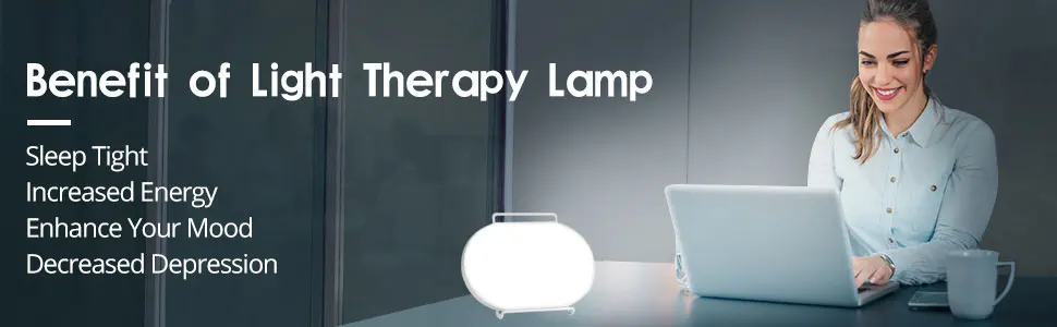 White SAD therapy light seasonal depression LED therapy lamp for anxiety insomnia
