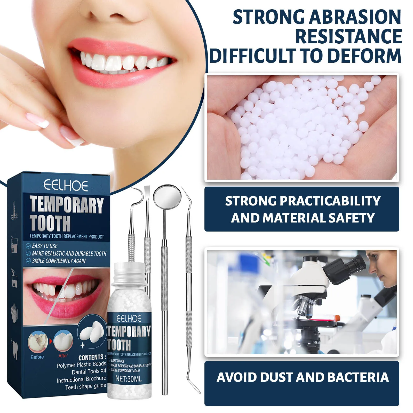 Ytemporary Tooth Hot Sell Temporary Tooth Kit Temporary Tooth Replacement Product ...