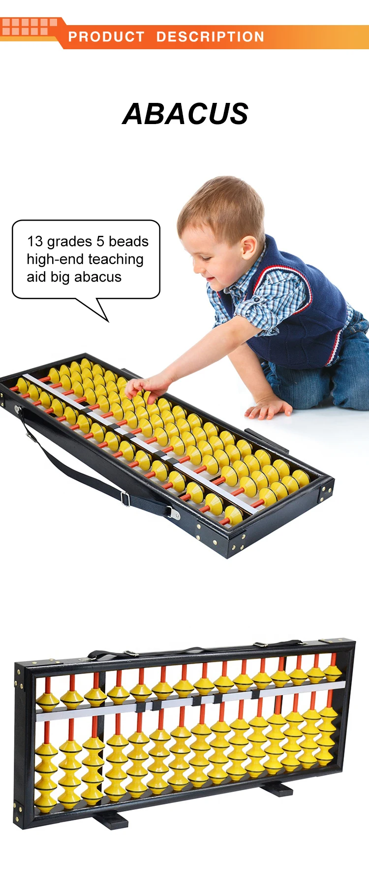 New arrival Educational Products 13 Rods Big Abacus For Teachers