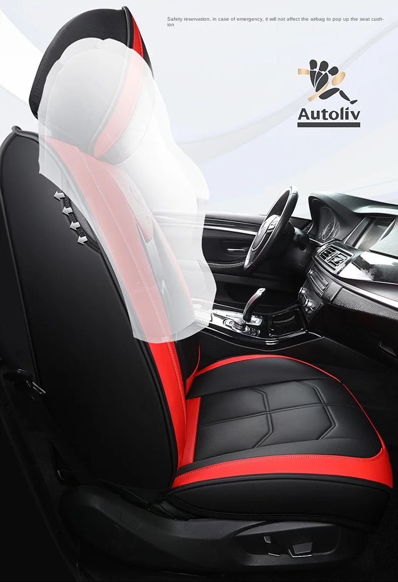 Four Seasons Fully Surrounded Car Seat Cushion Front Generation Leather Polyester for Car Seat Supplies details
