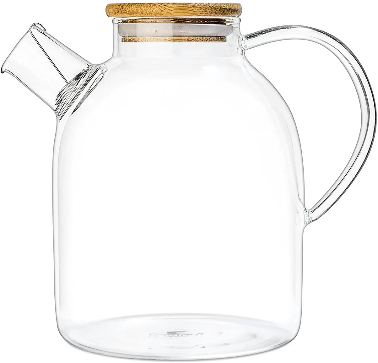 High Borosilicate Glass Tea Kettle And Glass Water Pitcher With Bamboo