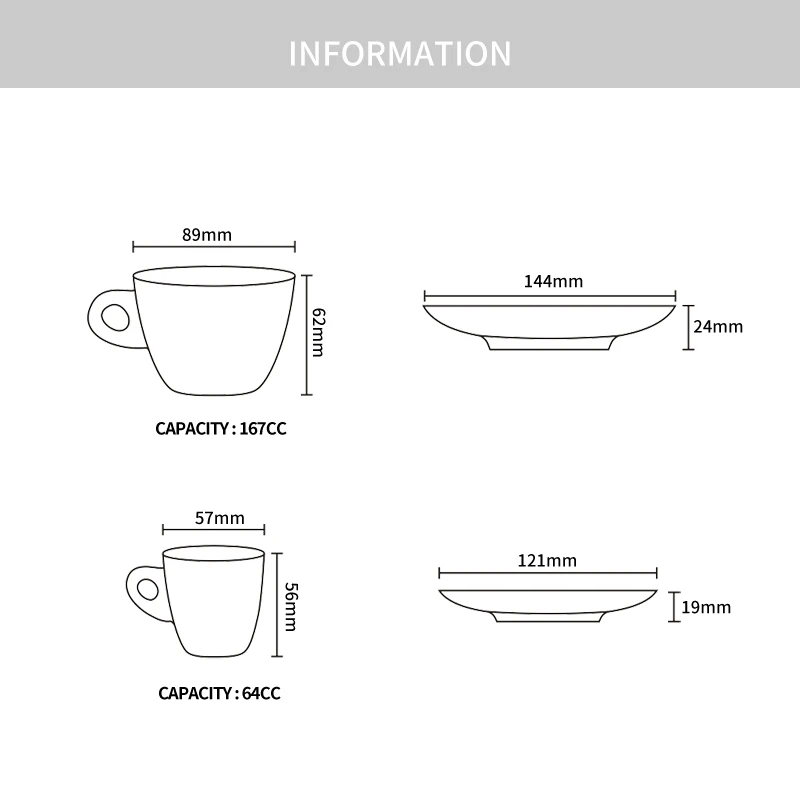 Wholesale Espresso Cup And Saucer Custom Tea Cups And Saucers