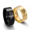 Game Of Thrones Ice Wolf House Stark Of Winterfell Engraved Wolf Men Punk Vintage Rings