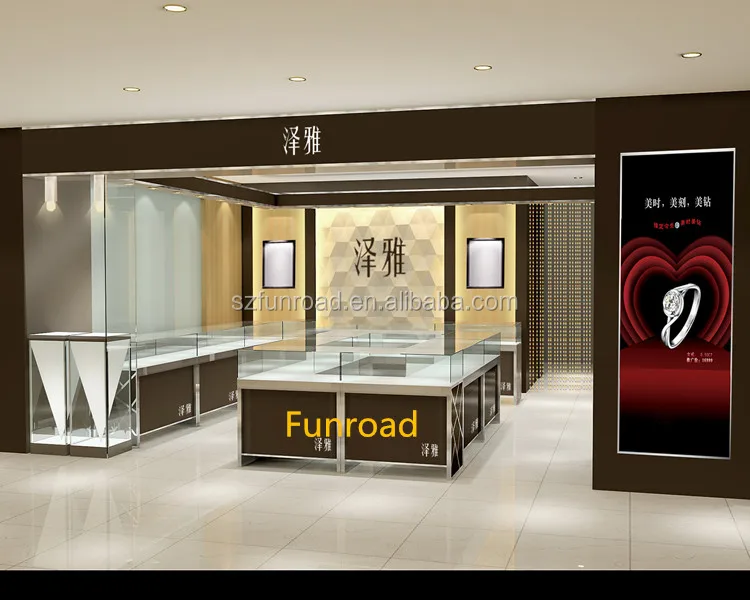 retail jewelry store glass counter furniture high level jewelry shop furniture design