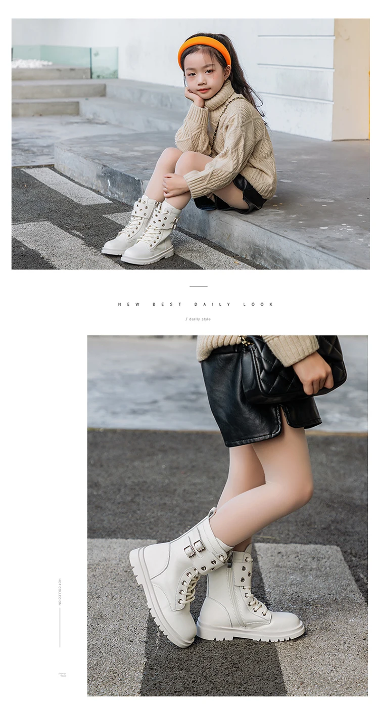Botas De Estilo Clásico Para Niñas,Botines De Suela De Cuero,Color  Blanco,Duraderos,De Alta Calidad - Buy Botas,Botas Botas Niños Niñas,2020  Niños De Invierno Product on Alibaba.com