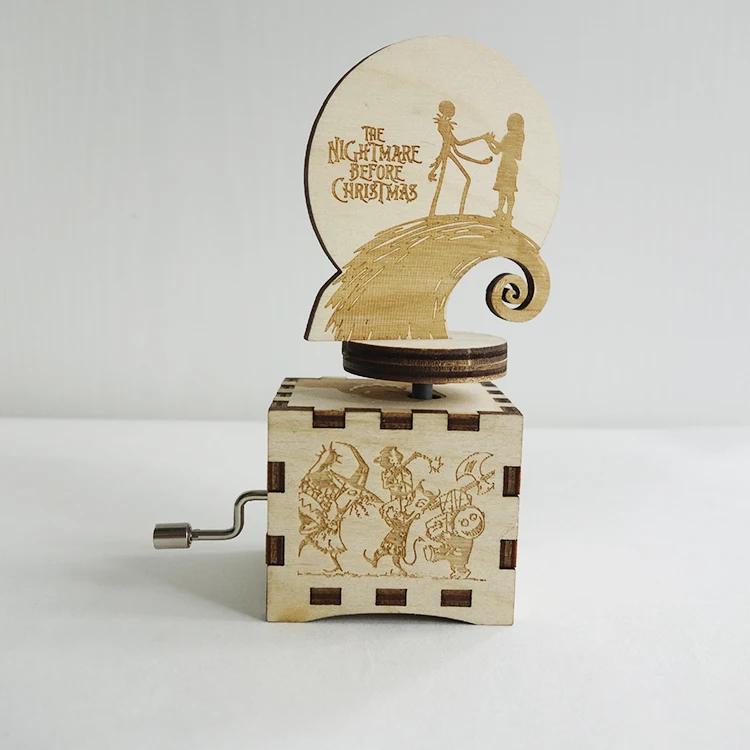Hand Crank Music Box Jack Skellington From Nightmare Before Christmas