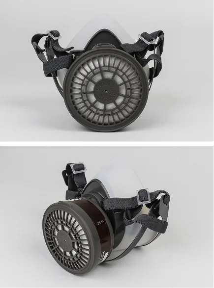 half face anti-dust respirator rubber silicone with single