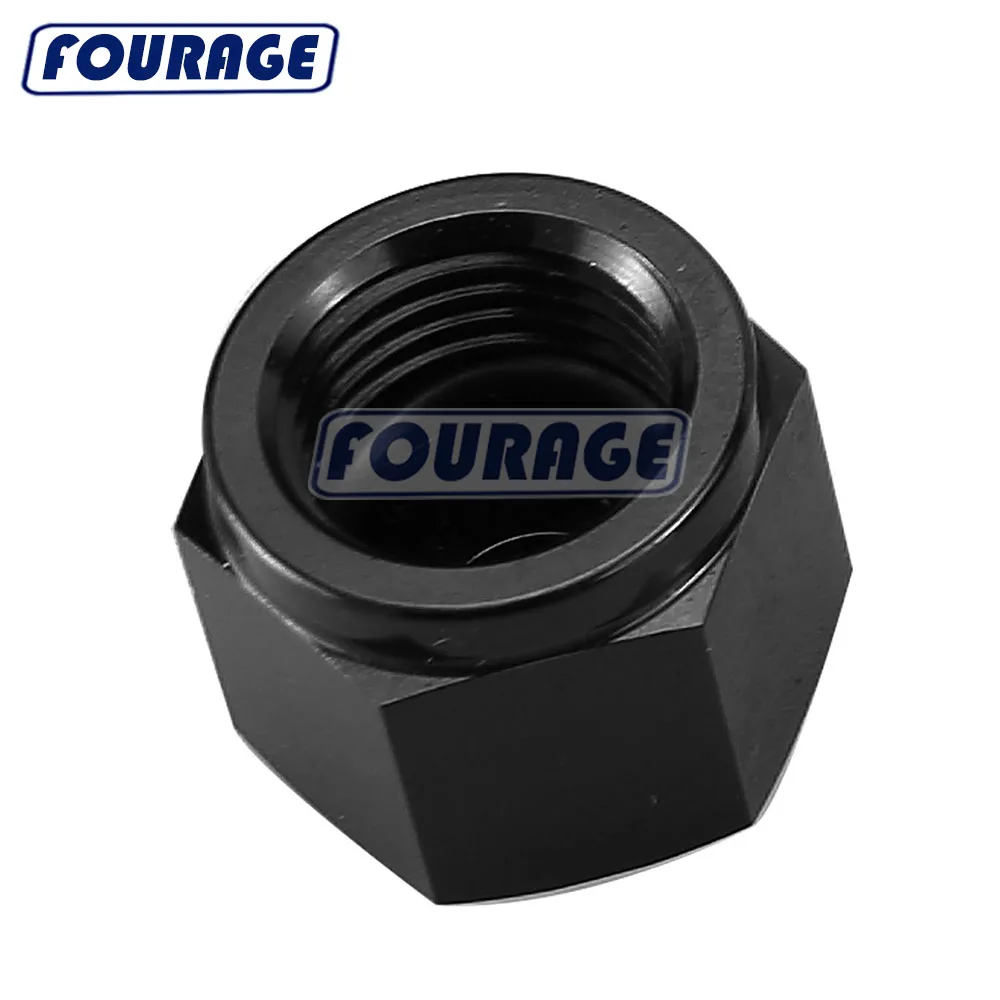 Fourage Aluminum Female AN Flare Cap Plug Hex on End Cap Fitting with O ...